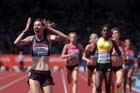 Jessica judd wins the 800 metres in the IAAF Diamond League, Birmingham.